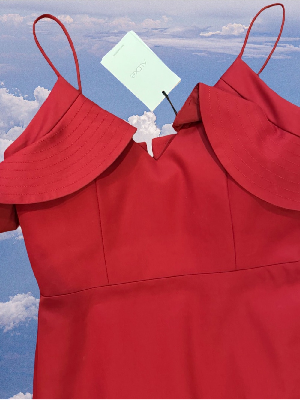 Alexis Red High-Low Ruffle Evening Dress - Picture 4 of 4